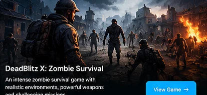 Illustrative DeadBlitz X zombie survival artwork